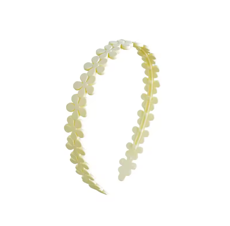 Matte Flower Cut-Out Headband – Stylish Hair Accessory for Women | Soft Acrylic Hair Hoop