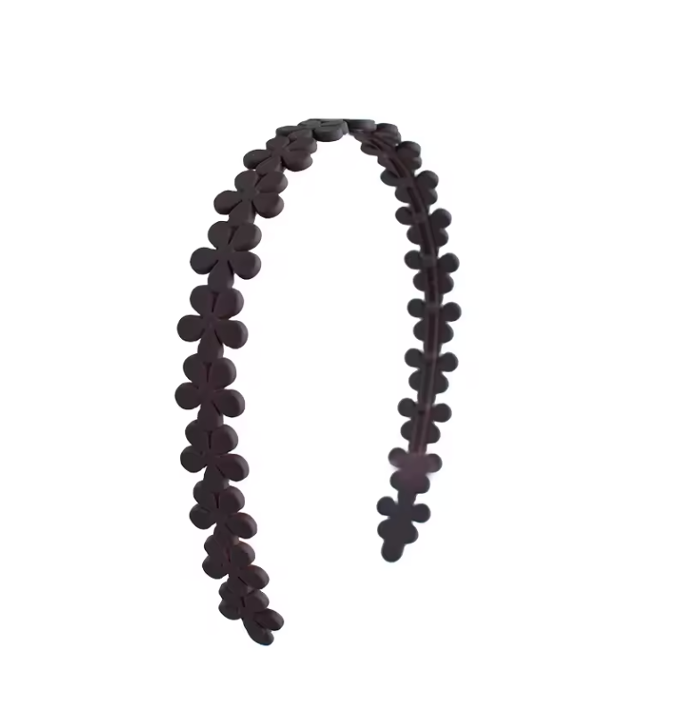 Matte Flower Cut-Out Headband – Stylish Hair Accessory for Women | Soft Acrylic Hair Hoop