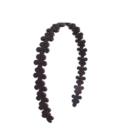Matte Flower Cut-Out Headband – Stylish Hair Accessory for Women | Soft Acrylic Hair Hoop