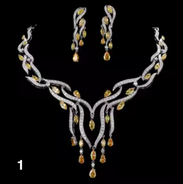 Luxury Zirconia Jewelry Set – Elegant Necklace & Earrings for Weddings & Parties