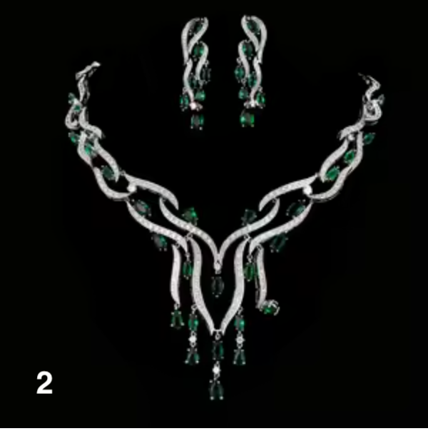 Luxury Zirconia Jewelry Set – Elegant Necklace & Earrings for Weddings & Parties