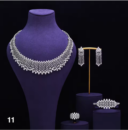 Luxury Bridal Jewelry Set – 4 Pieces with Zirconia Shine