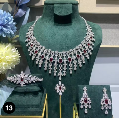 Luxury Bridal Jewelry Set – 4 Pieces with Zirconia Shine