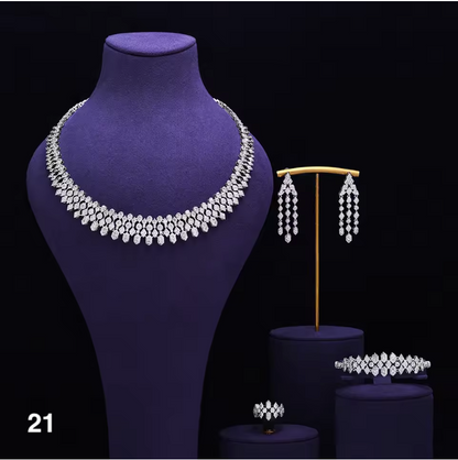 Luxury Bridal Jewelry Set – 4 Pieces with Zirconia Shine
