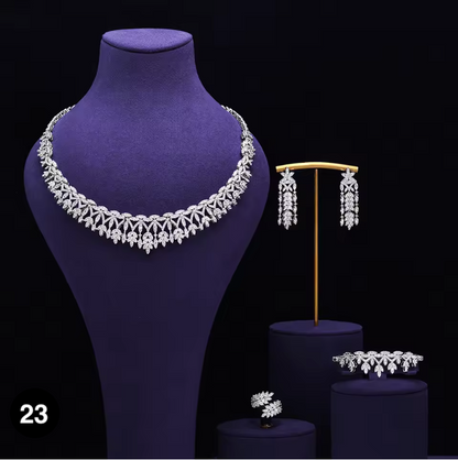 Luxury Bridal Jewelry Set – 4 Pieces with Zirconia Shine