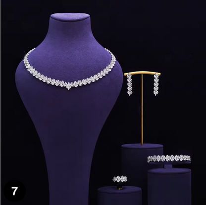 Luxury Bridal Jewelry Set – 4 Pieces with Zirconia Shine