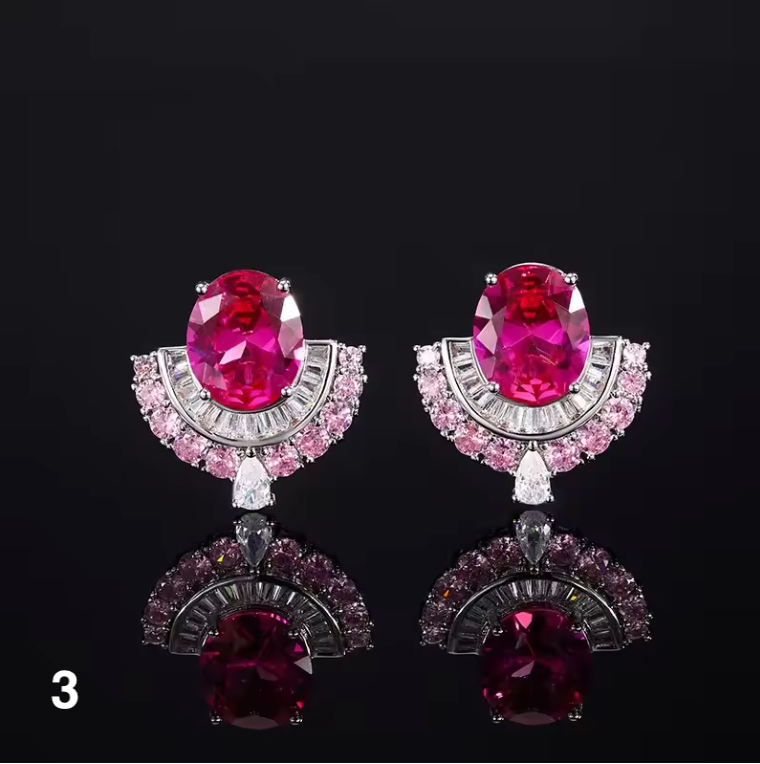 Luxury Crystal Stud Earrings – Elegant Premium Zirconia Design