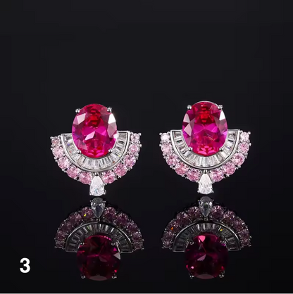 Luxury Crystal Stud Earrings – Elegant Premium Zirconia Design