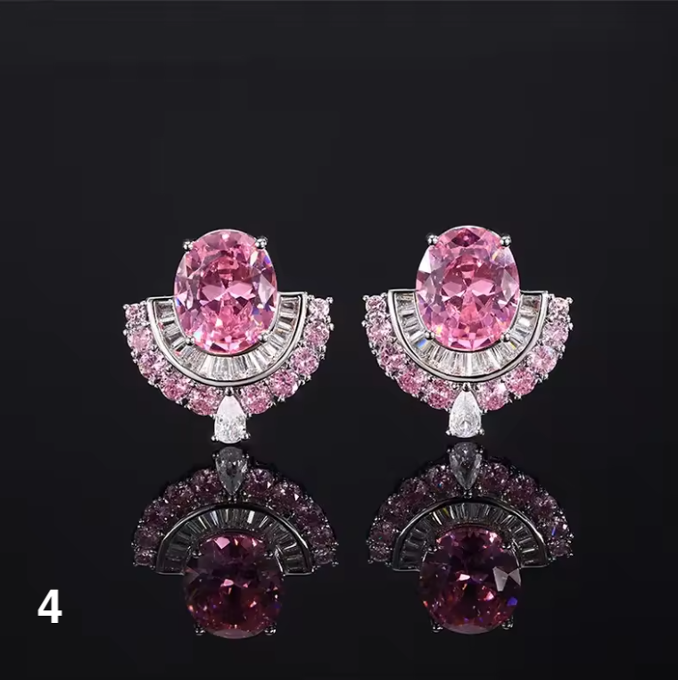Luxury Crystal Stud Earrings – Elegant Premium Zirconia Design