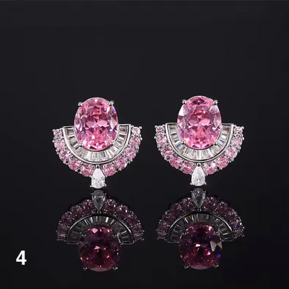 Luxury Crystal Stud Earrings – Elegant Premium Zirconia Design