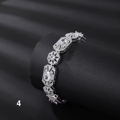 Luxury Multicolor Cubic Zirconia Bracelet – Elegant Royal Design for All Occasions