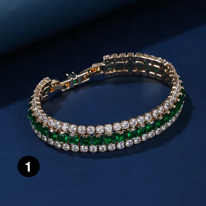 Luxury Double Row Zircon Bracelet – Sparkling Elegance for Every Occasion