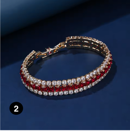 Luxury Double Row Zircon Bracelet – Sparkling Elegance for Every Occasion