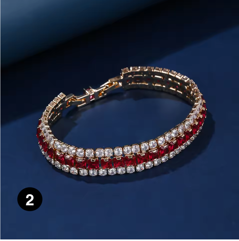 Luxury Double Row Zircon Bracelet – Sparkling Elegance for Every Occasion