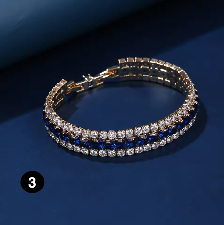 Luxury Double Row Zircon Bracelet – Sparkling Elegance for Every Occasion