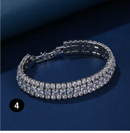 Luxury Double Row Zircon Bracelet – Sparkling Elegance for Every Occasion
