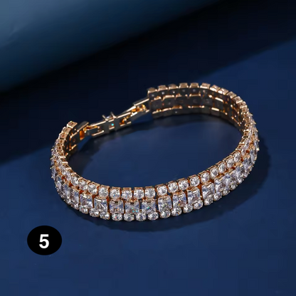 Luxury Double Row Zircon Bracelet – Sparkling Elegance for Every Occasion