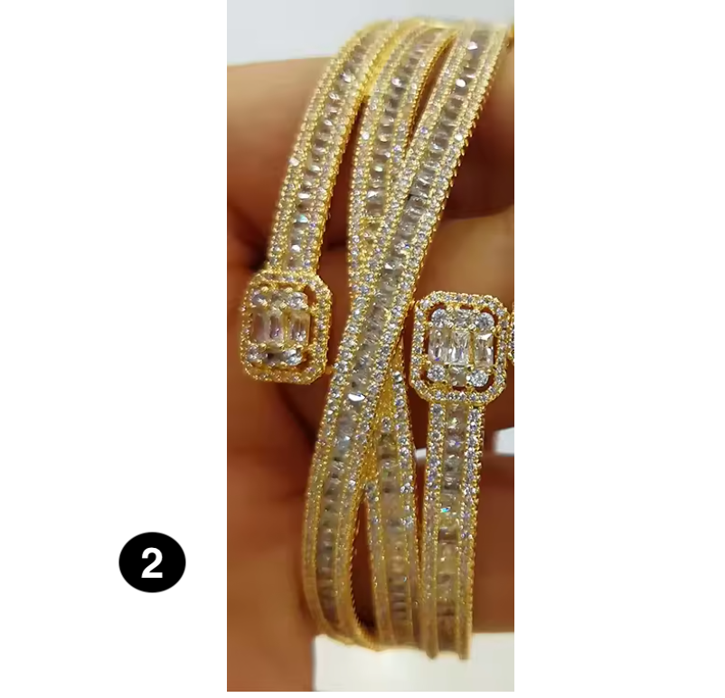 Luxury Crystal Bangle Bracelet for Women – Elegant Wedding & Party Jewelry