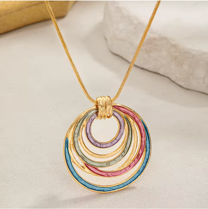 Multicolor Statement Jewelry Set – Necklace & Earrings