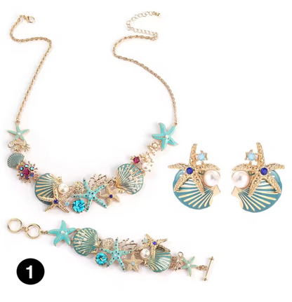 Seaside Elegance Set – Necklace, Earrings & Bracelet