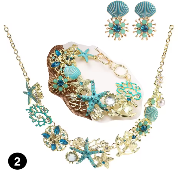 Seaside Elegance Set – Necklace, Earrings & Bracelet