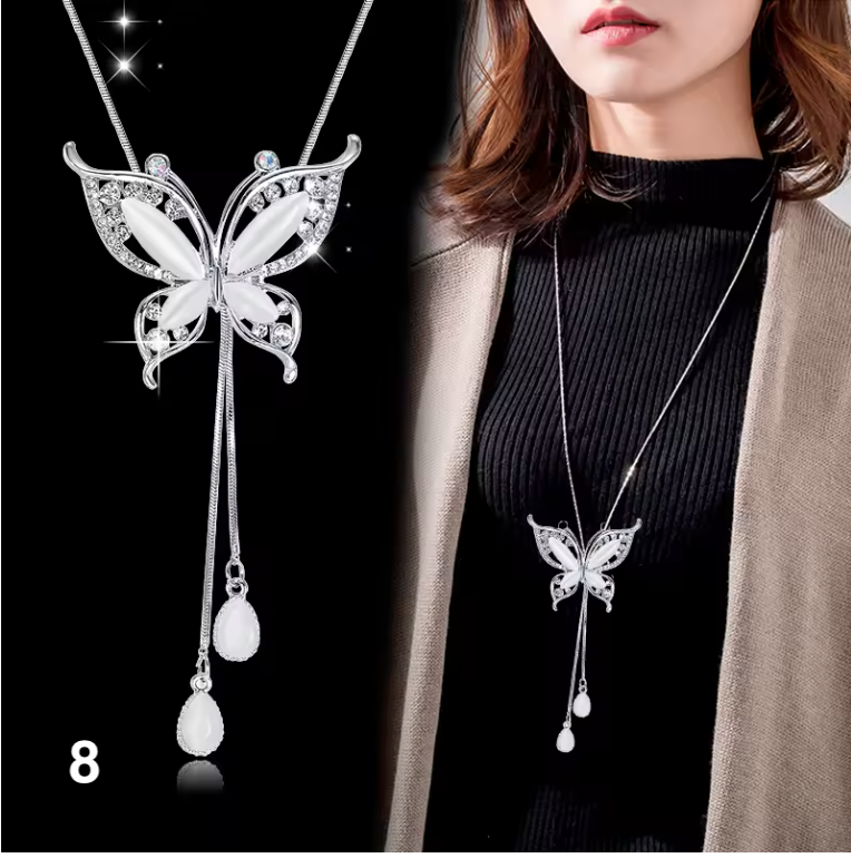 Fashion Long Crystal Pendant Necklace for Women