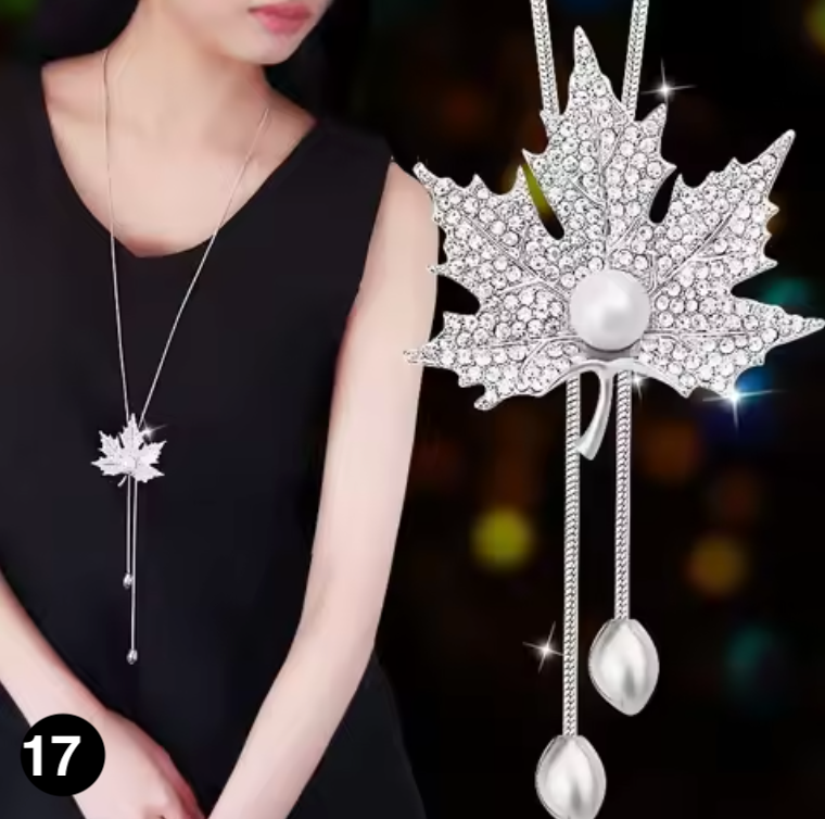 Fashion Long Crystal Pendant Necklace for Women