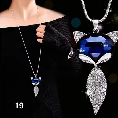 Fashion Long Crystal Pendant Necklace for Women