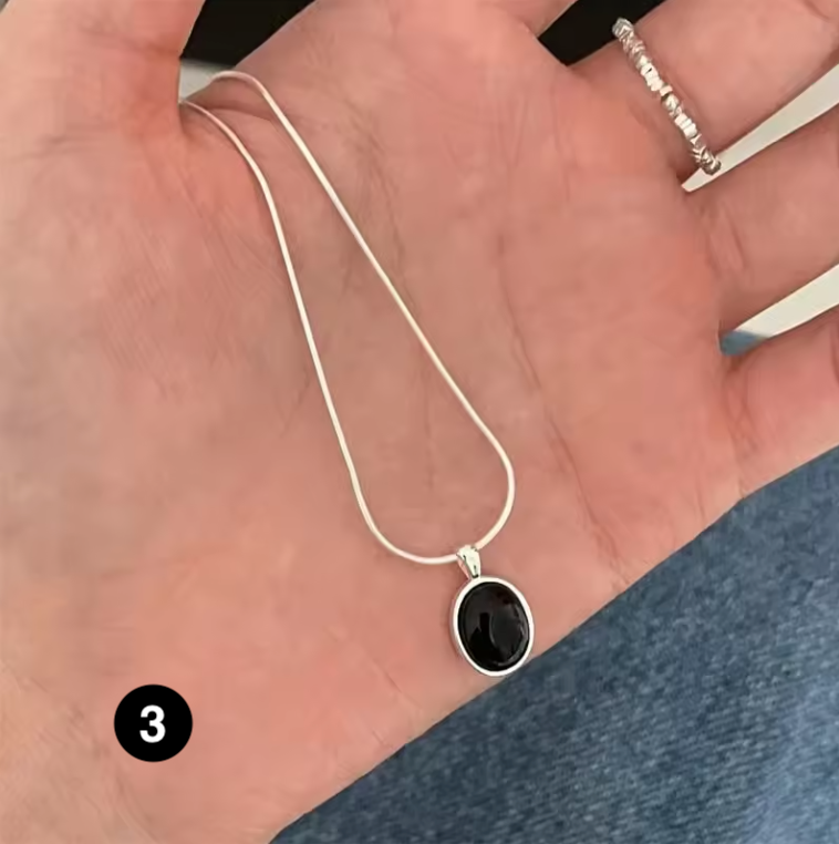 Oval Pendant Necklace For Women Girls Luxury