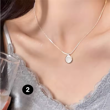 Oval Pendant Necklace For Women Girls Luxury