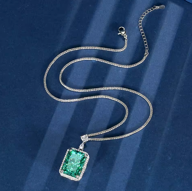 Green Crystal Statement Necklace