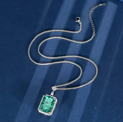 Green Crystal Statement Necklace