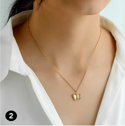 Minimalist Butterfly Necklace – Gold Fashion Jewelry