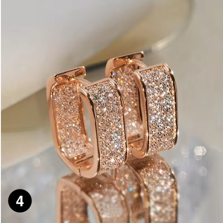 Elegant Crystal Stud Earrings