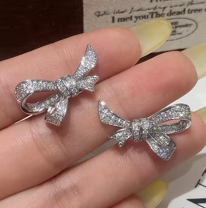 925 Sterling Silver Bowkont Zircon Earrings - Elegant & Minimalist Design