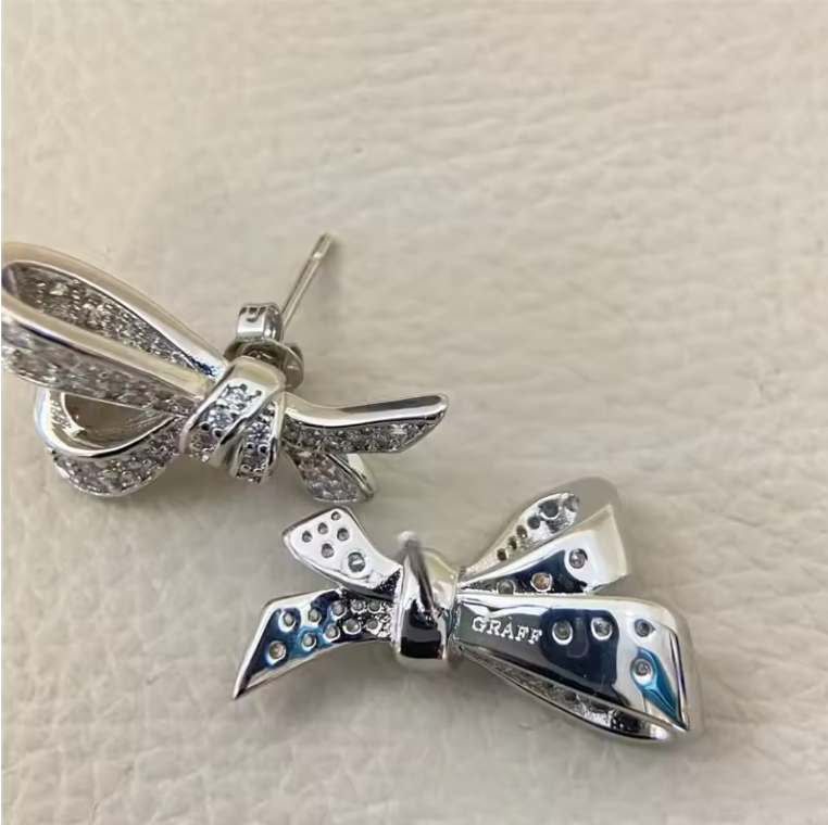 925 Sterling Silver Bowkont Zircon Earrings - Elegant & Minimalist Design