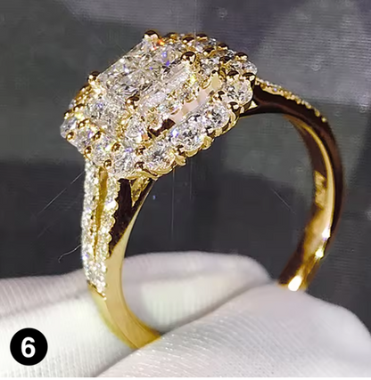 Luxury Women’s Ring – Sparkling Cubic Zirconia, Perfect for Weddings & Special Occasions