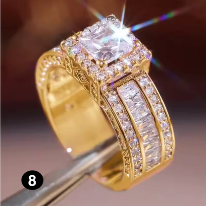 Luxury Women’s Ring – Sparkling Cubic Zirconia, Perfect for Weddings & Special Occasions