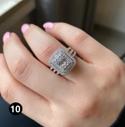 Luxury Women’s Ring – Sparkling Cubic Zirconia, Perfect for Weddings & Special Occasions