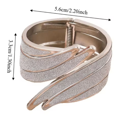 Wide Glitter Cuff Bracelet – Bold & Elegant Statement