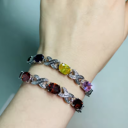 Luxury Purple Zircon Bracelet for Women – Elegant Style