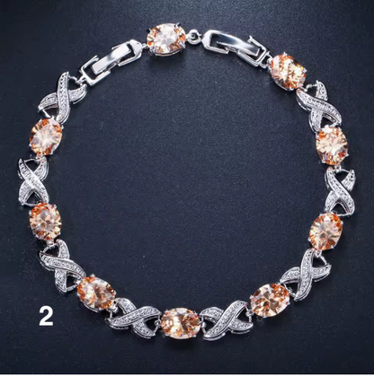 Luxury Purple Zircon Bracelet for Women – Elegant Style