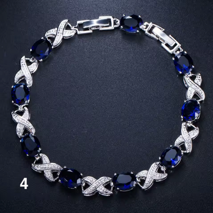 Luxury Purple Zircon Bracelet for Women – Elegant Style