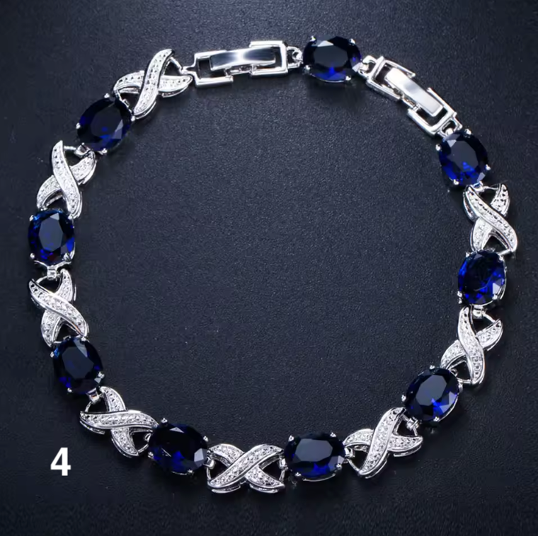 Luxury Purple Zircon Bracelet for Women – Elegant Style