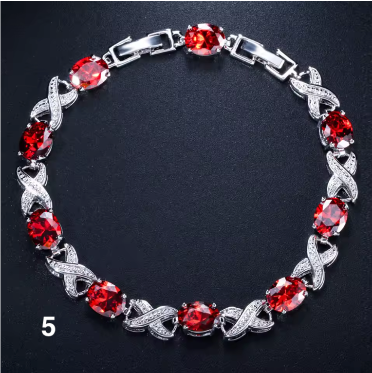 Luxury Purple Zircon Bracelet for Women – Elegant Style