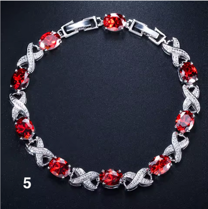 Luxury Purple Zircon Bracelet for Women – Elegant Style