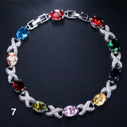 Luxury Purple Zircon Bracelet for Women – Elegant Style