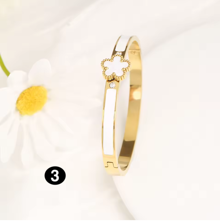 Classic Luxury Stainless Steel Open Bangle