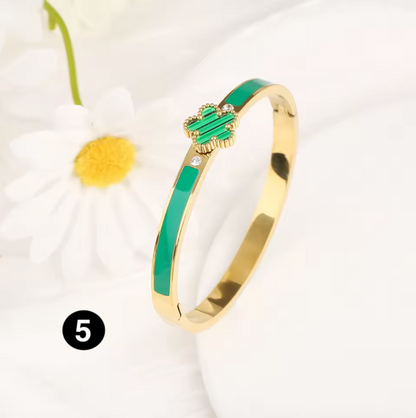 Classic Luxury Stainless Steel Open Bangle