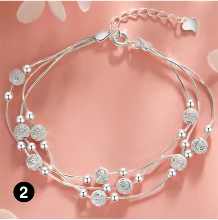 Elegant 925 Sterling Silver Bracelet — Lightweight and Comfortable for Daily Wear